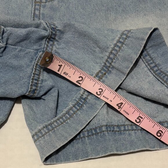 No Boundaries Denim Shortalls - Picture 3 of 4